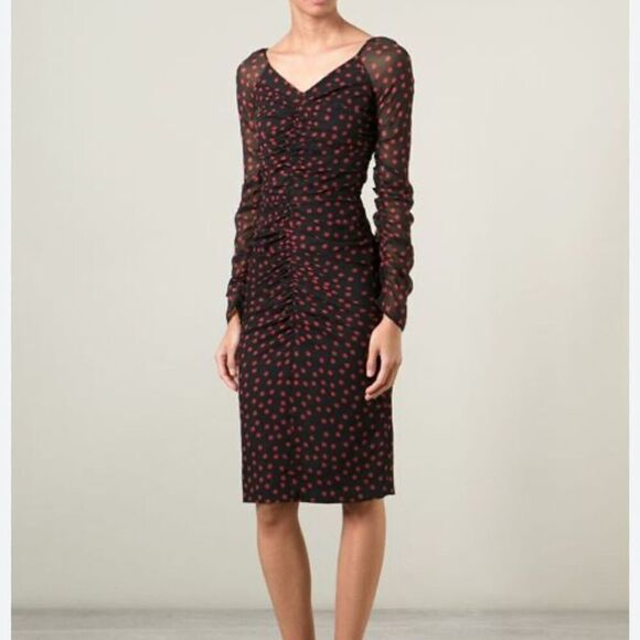 Nwot dolce &gabanna silk polka dot dress